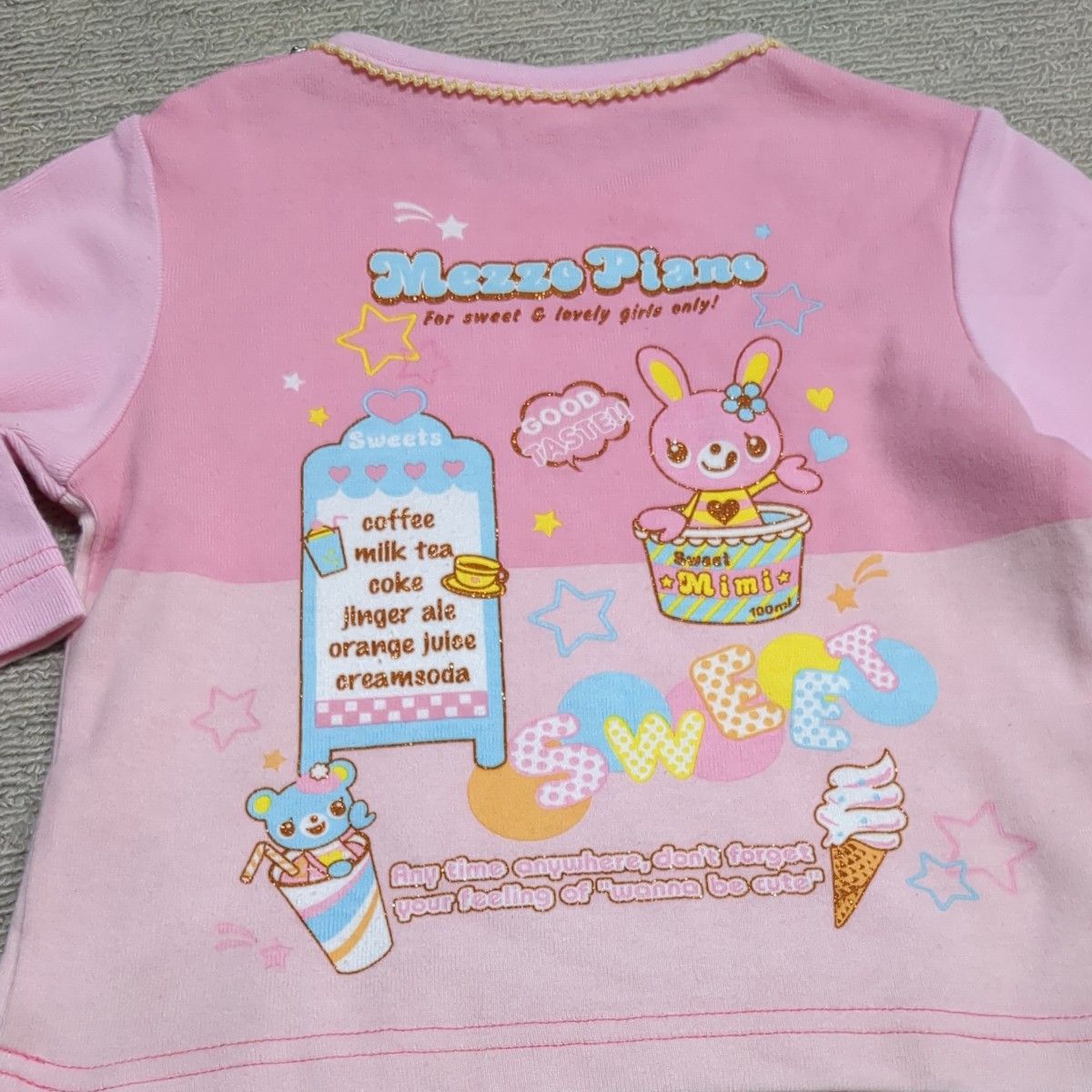 メゾピアノ 長袖Tシャツ 90cm みみぽぽちゃん MezzoPiano｜Yahoo