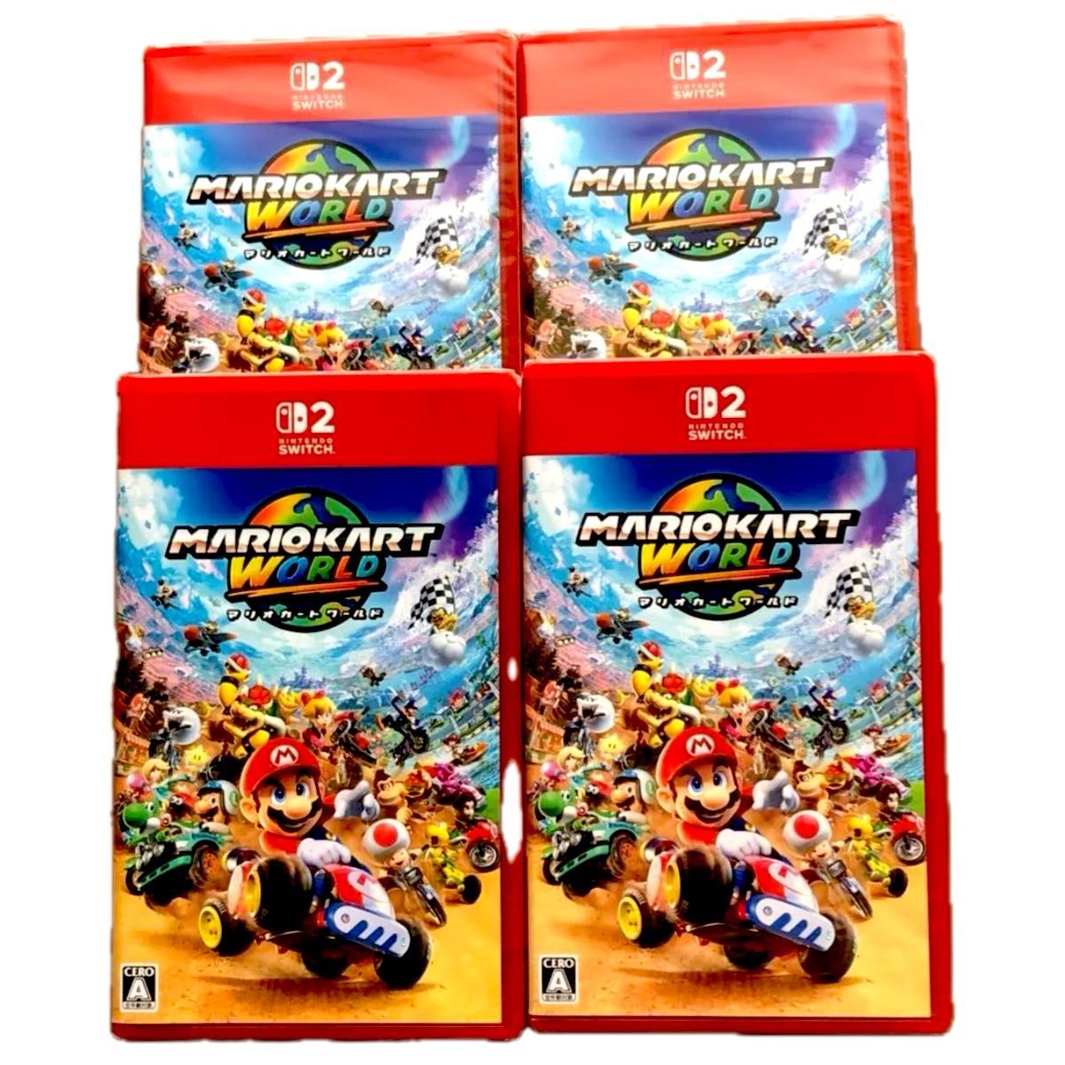 マリオカート ワールド Switch 2 新品未開封シュリンク付き 4枚セット