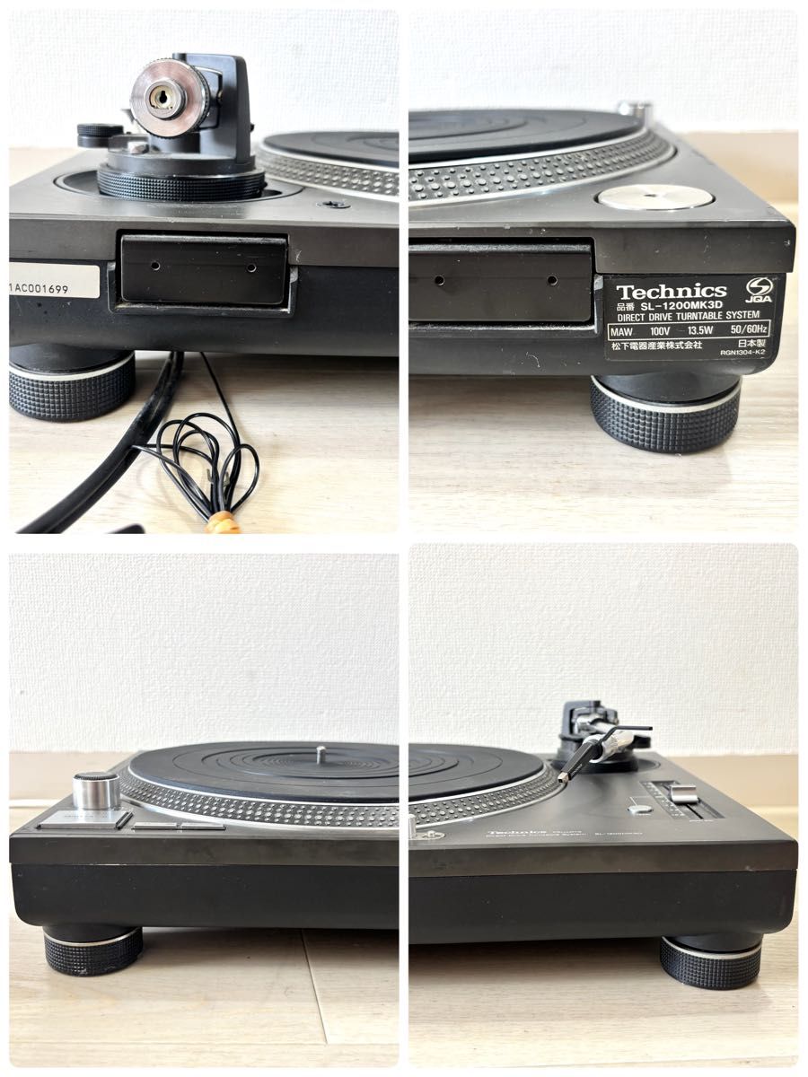 カートリッジ付】Technics SL-1200MK3D ブラック 動作確認 Ortofon