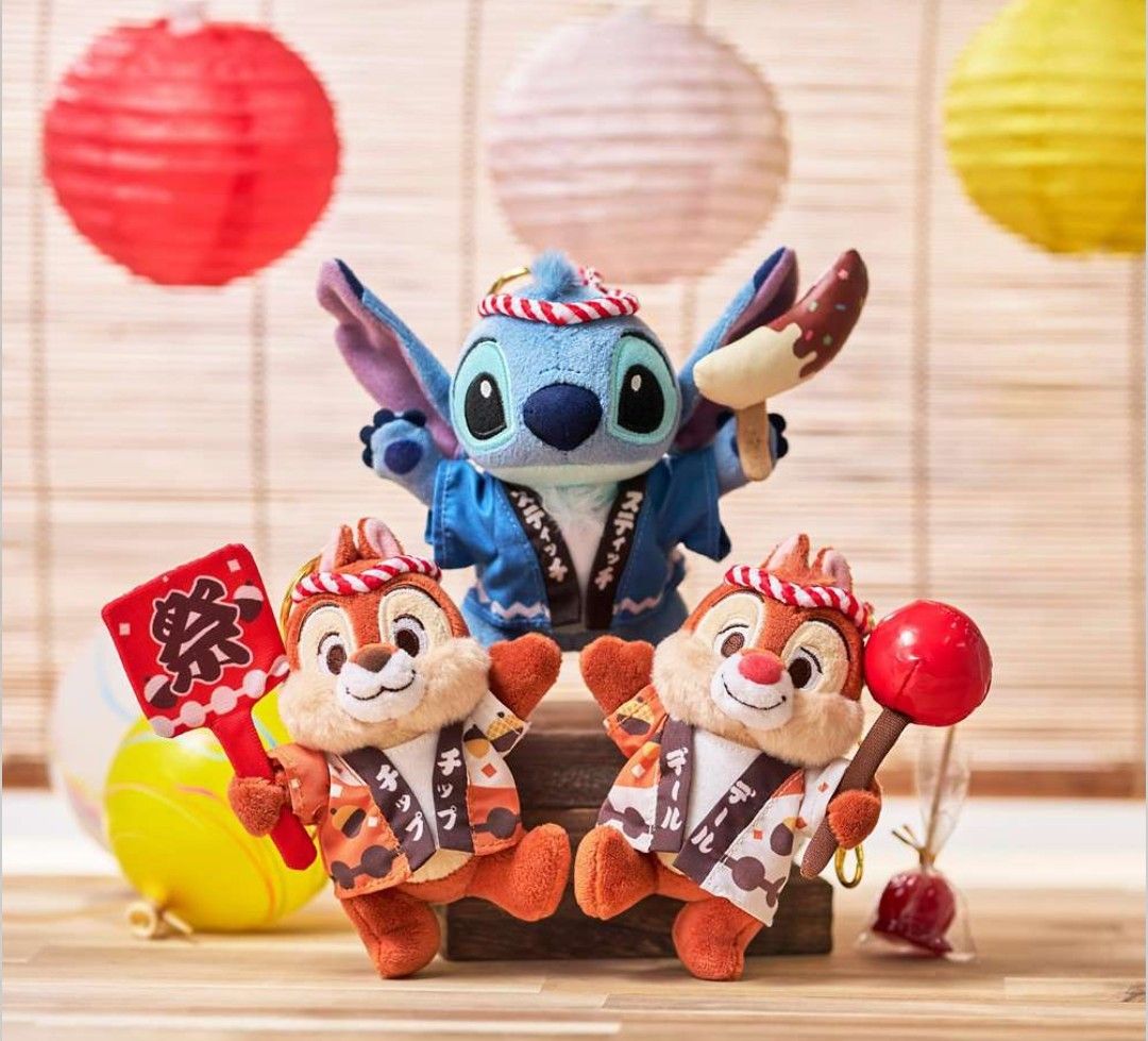 チップ＆デール ぬいぐるみキーホルダー 祭り Japanese Matsuri