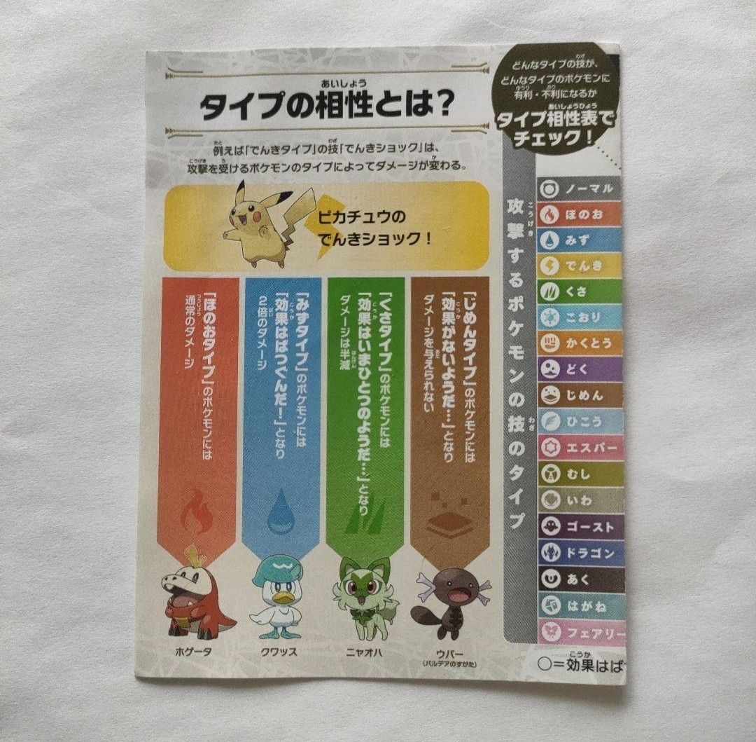 即日発送］ タイプ相性表 のみ ポケットモンスター ゼロの秘宝