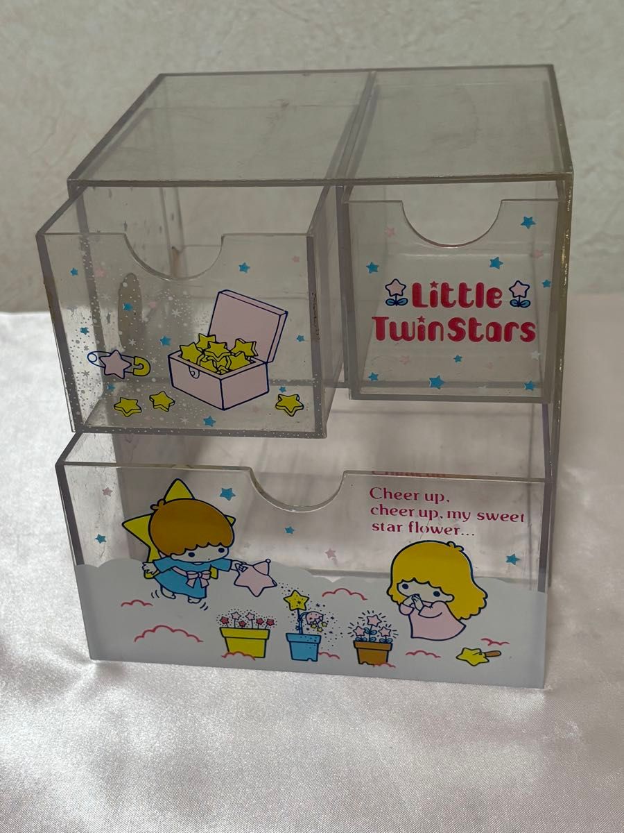 リトルツインスターズ キキララ 透明引き出しボックス クリアケース