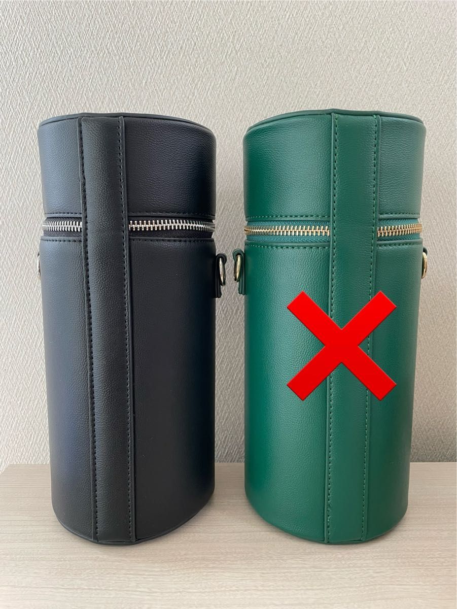 ミセスグリーンアップル ライトスティックバッグ ブラック ストラップ