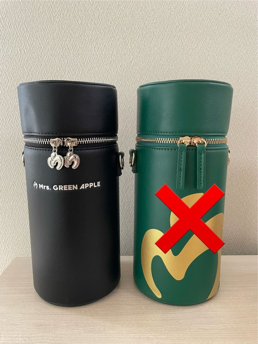 ミセスグリーンアップル ライトスティックバッグ ブラック ストラップ