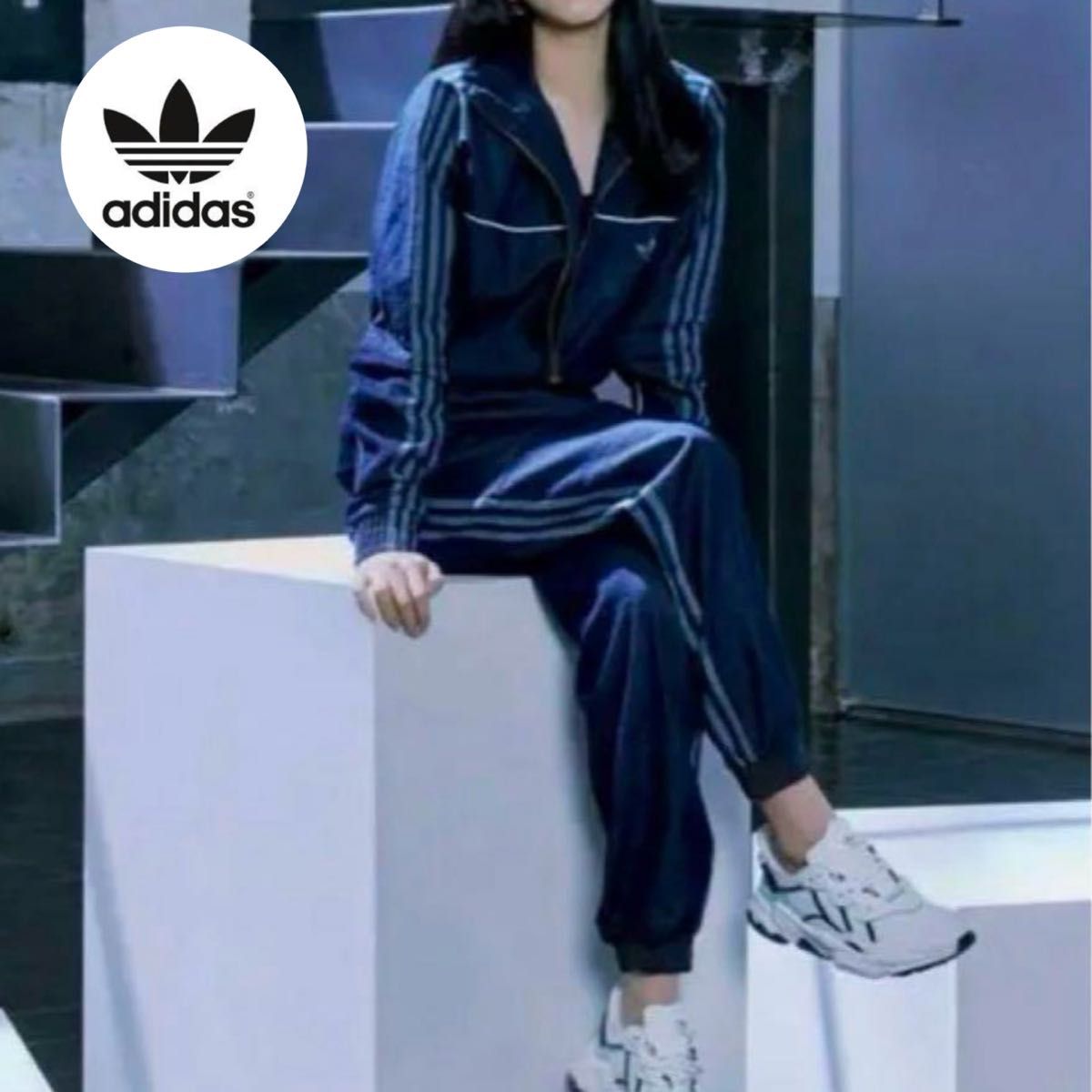 adidas アディダス】デニム ジョガーパンツ トラックパンツ スリー