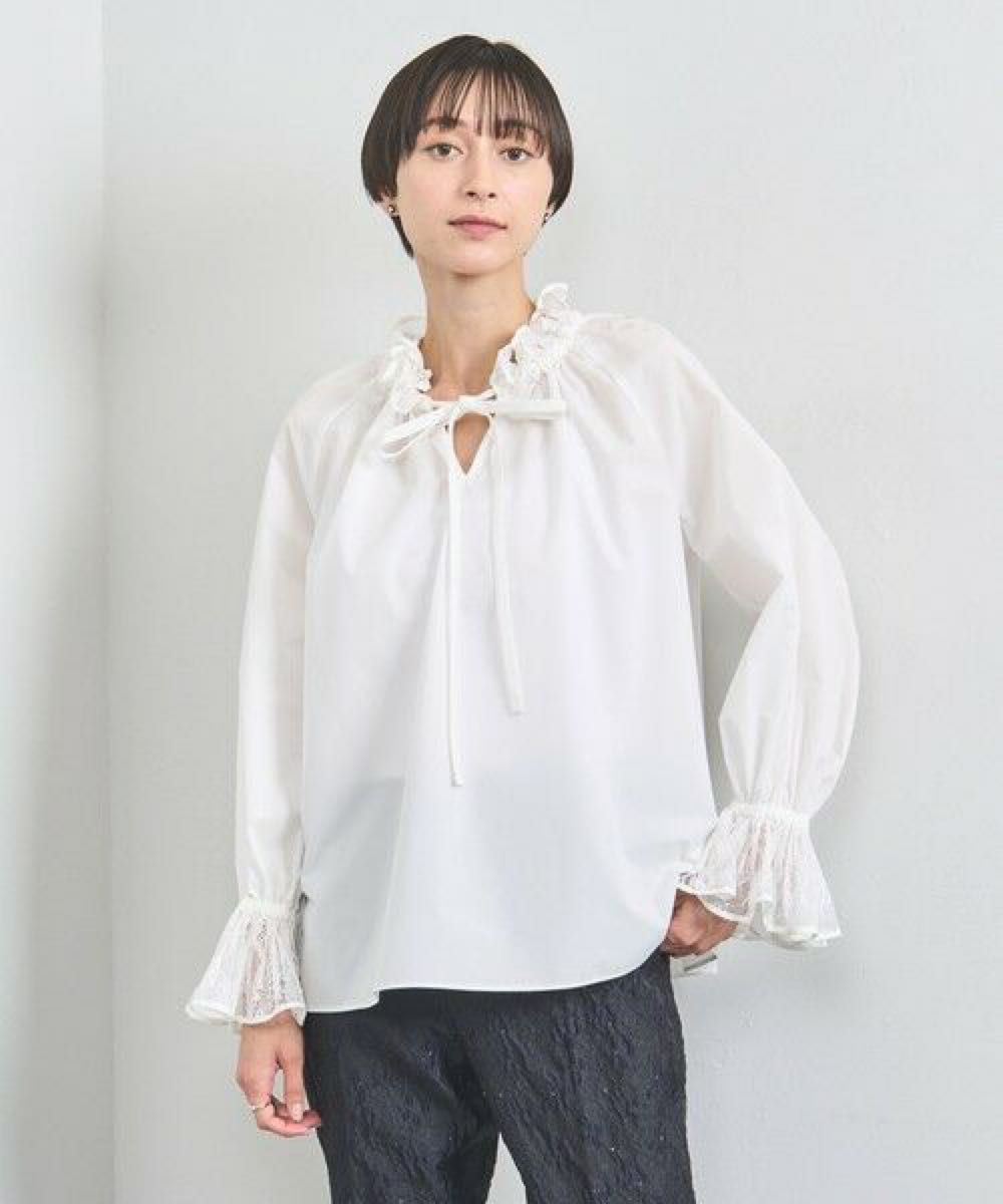 新品 UNITED ARROWS レースプリーツ フリル ブラウス｜Yahoo!フリマ