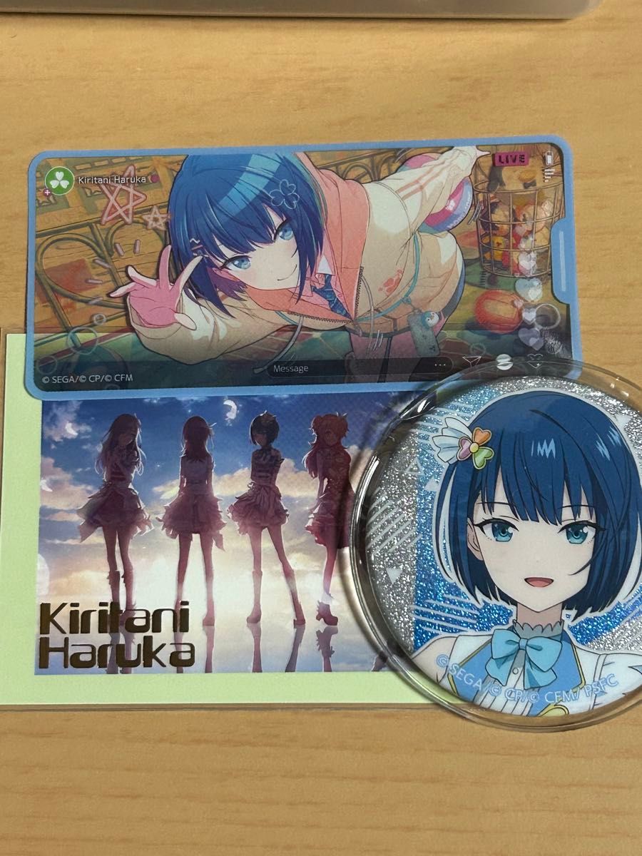 プロセカ 桐谷遥 セット③ 劇場版缶バッジ+コレクションカード箔押し1