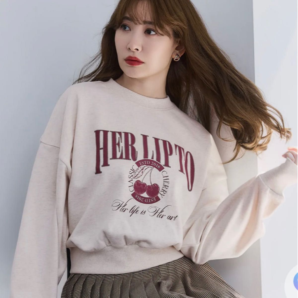 Classic Cherry Sweatshirt スウェット herlipto ハーリップトゥ