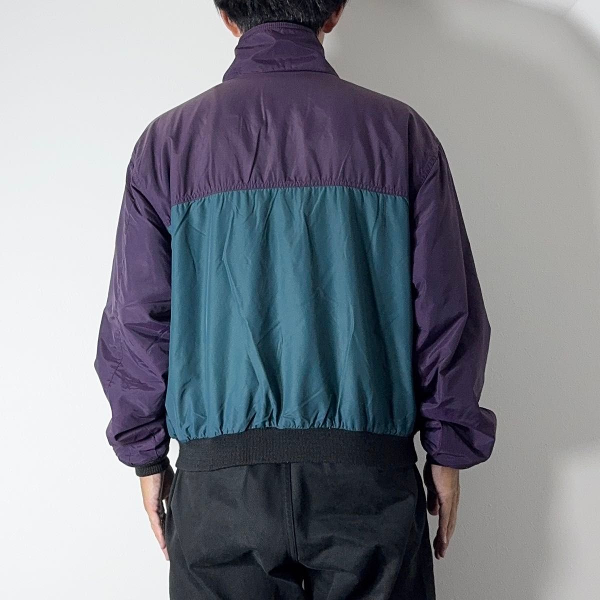 L L Bean 90s ウォームアップジャケット バイカラー裏フリース L古着