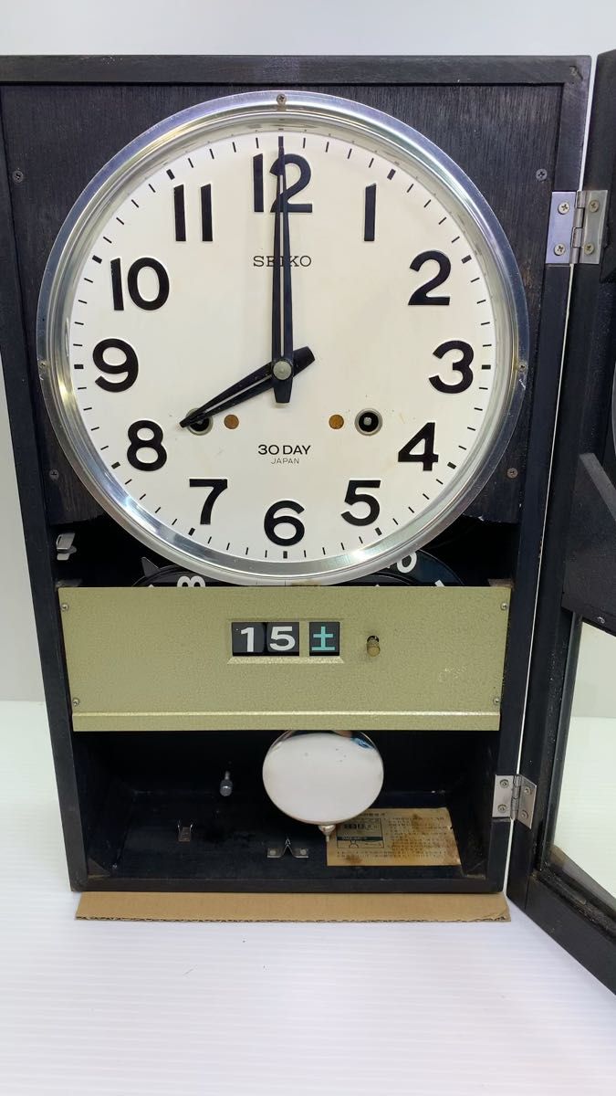 SEIKO 一カ月巻掛け時計 ゼンマイ 振り子 時計 ウォッチ 昭和レトロ
