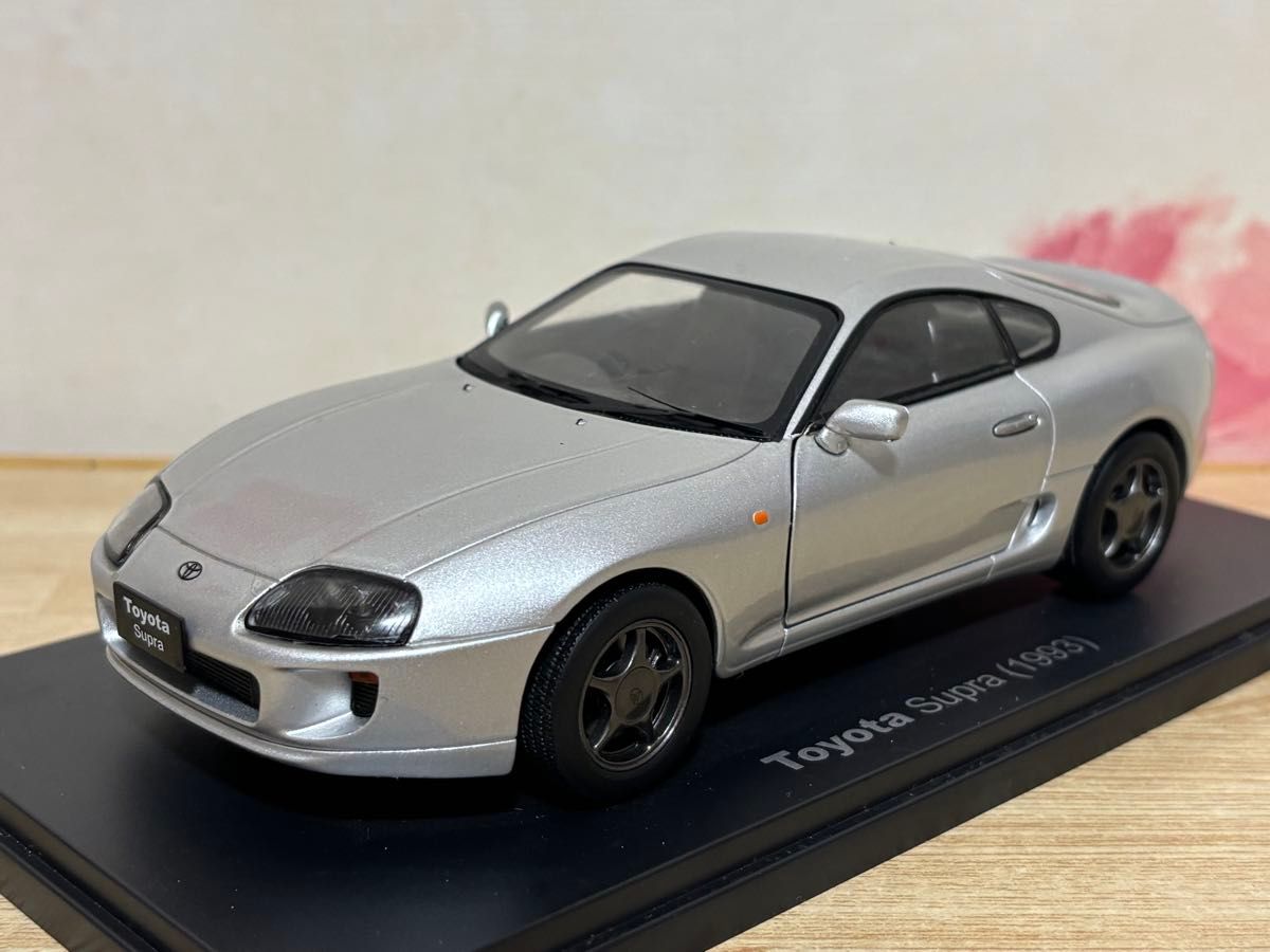 送料無料 1/24 トヨタ スープラ シルバー 旧車 ミニカー 国産名車