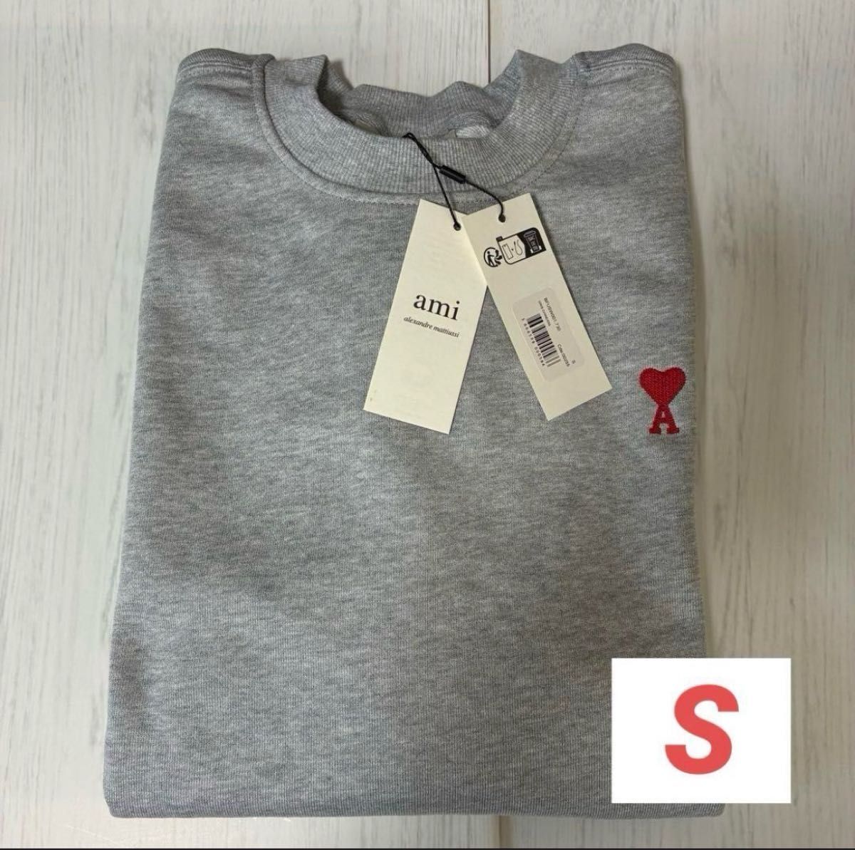 ami アミパリス グレー スウェット トレーナー Sサイズ 新品タグ付き