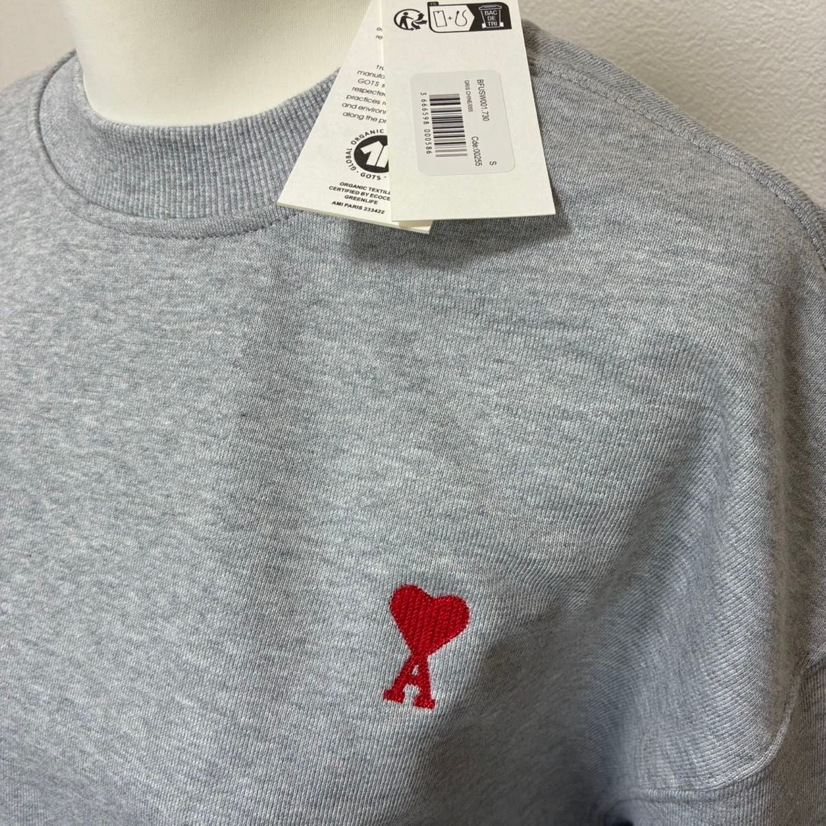 ami アミパリス グレー スウェット トレーナー Sサイズ 新品タグ付き