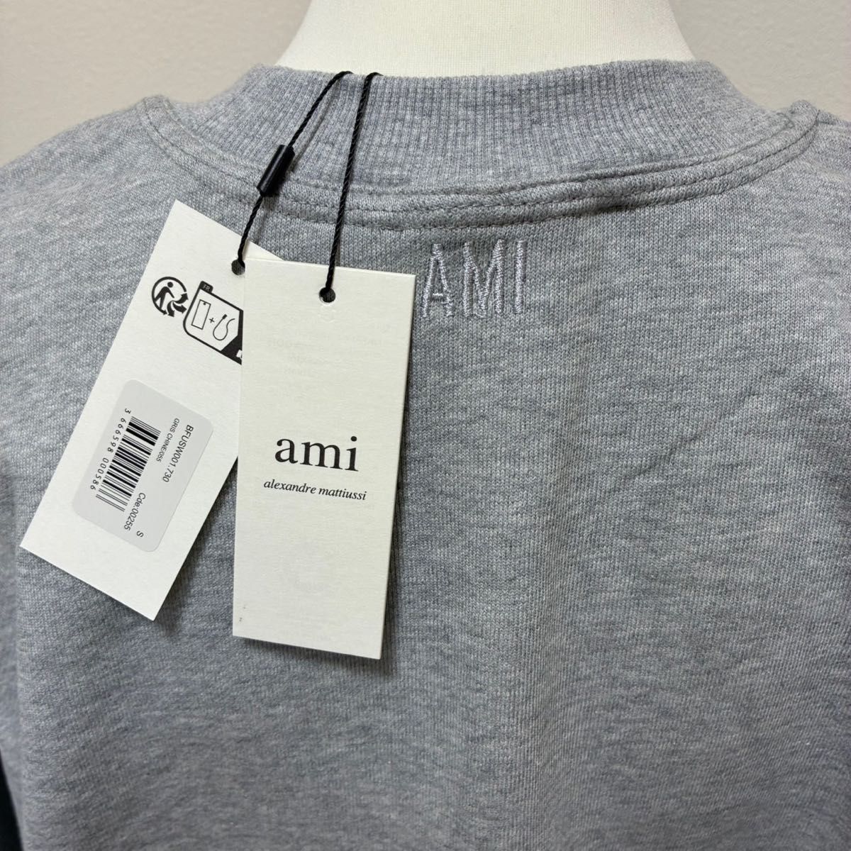 ami アミパリス グレー スウェット トレーナー Sサイズ 新品タグ付き