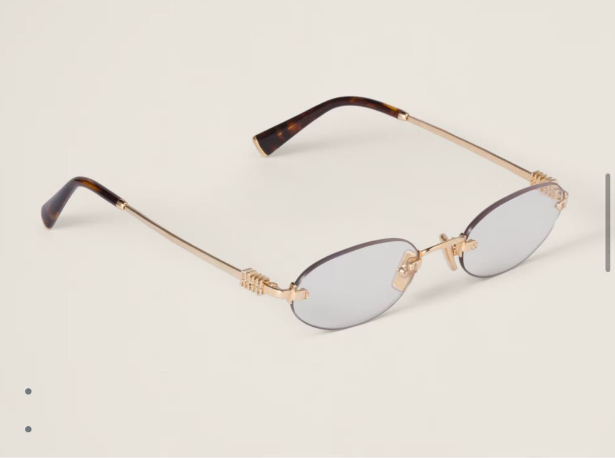miumiu リムレスメガネ MIUMIU ロゴサングラス メガネ ミュウミュウ