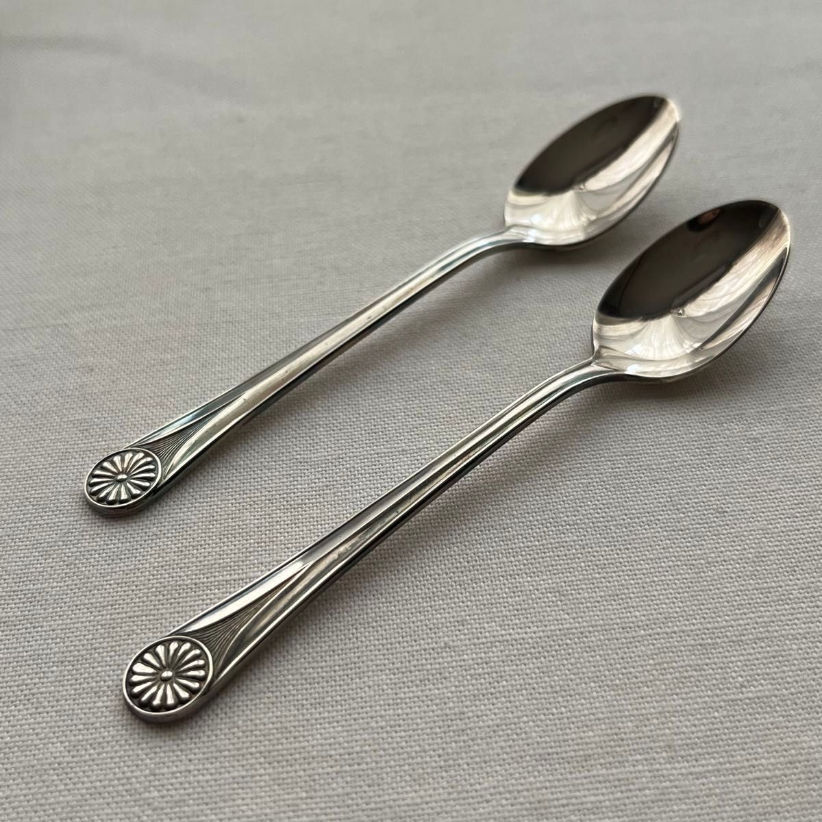ラッキーウッド 純銀 シルバー950 コーヒースプーン 2本 silver950