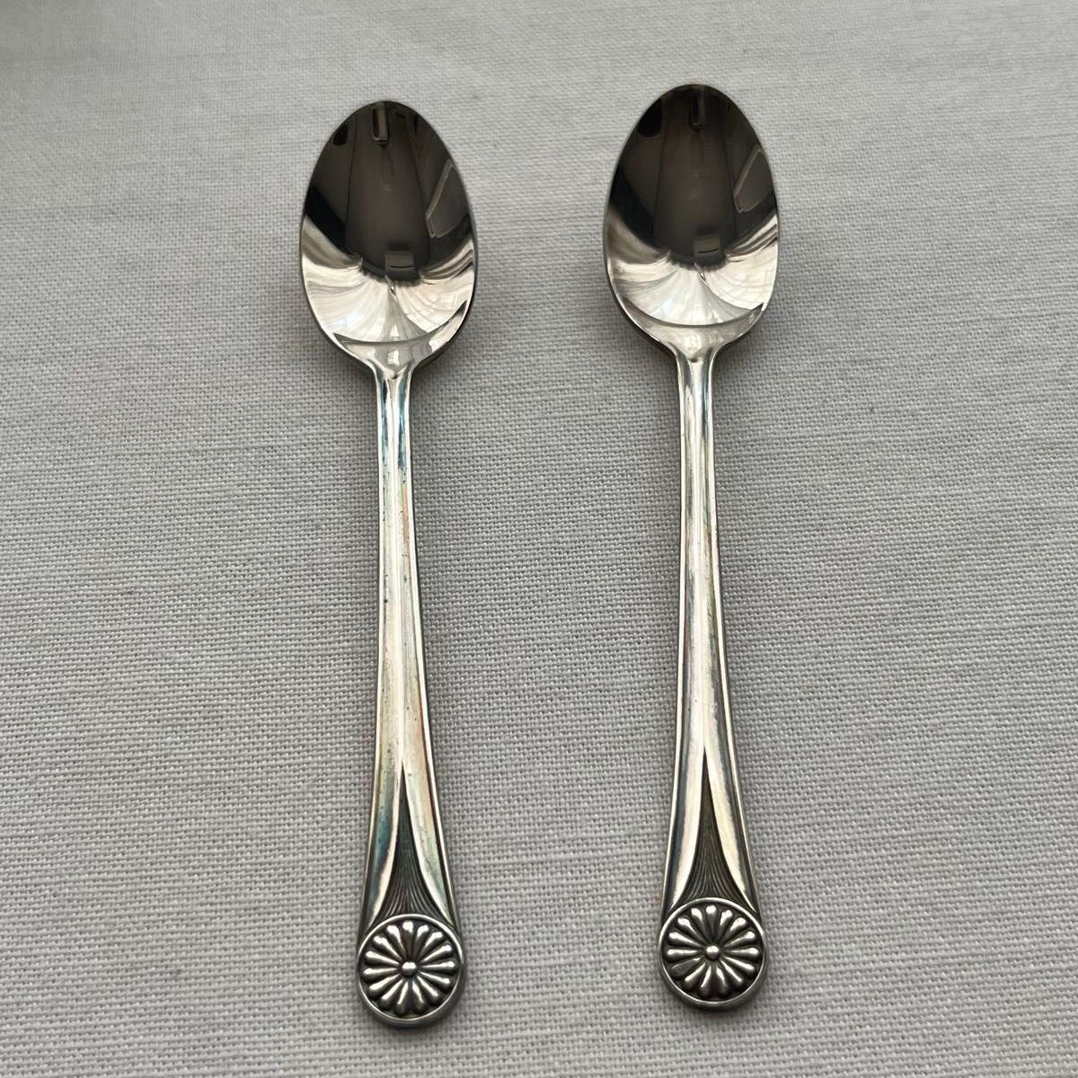 ラッキーウッド 純銀 シルバー950 コーヒースプーン 2本 silver950