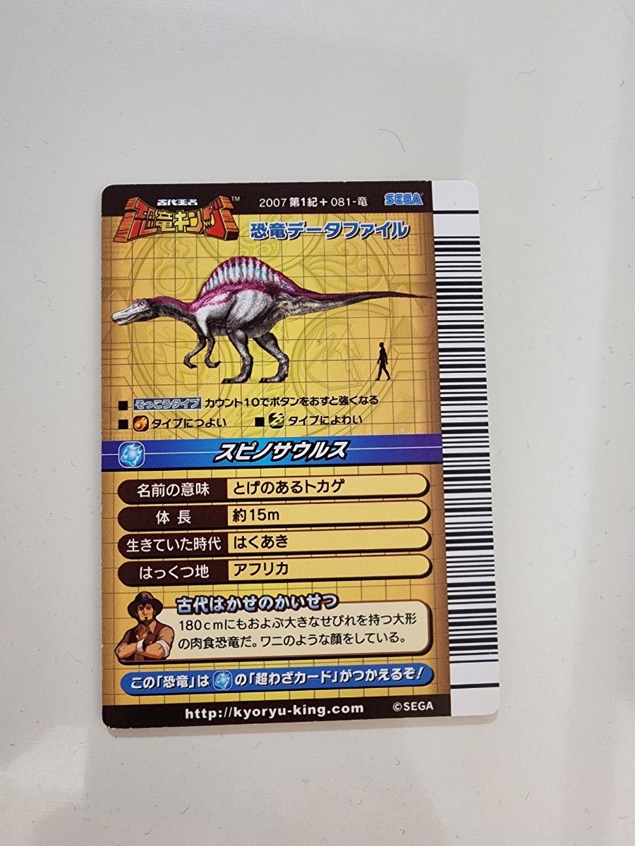 新品未使用】恐竜キングカード スピノサウルス 2007第1紀+｜Yahoo