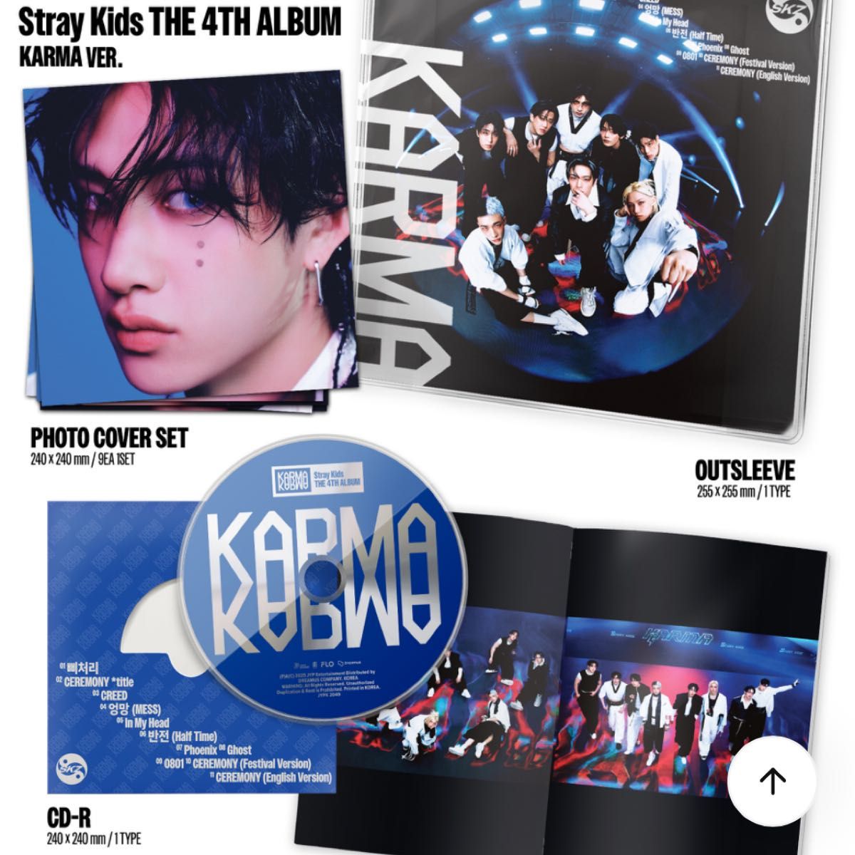 stray kids スキズ karma 限定盤 アルバム 開封済み プレオーダー特典