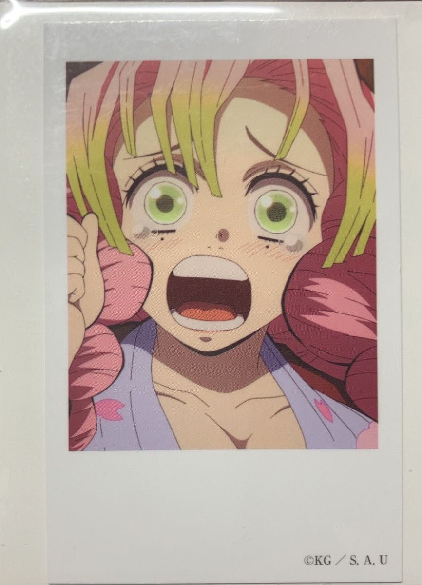 甘露寺蜜璃チェキ風 ブロマイド 鬼滅の刃 ufotable 絵巻カフェ 刀鍛冶