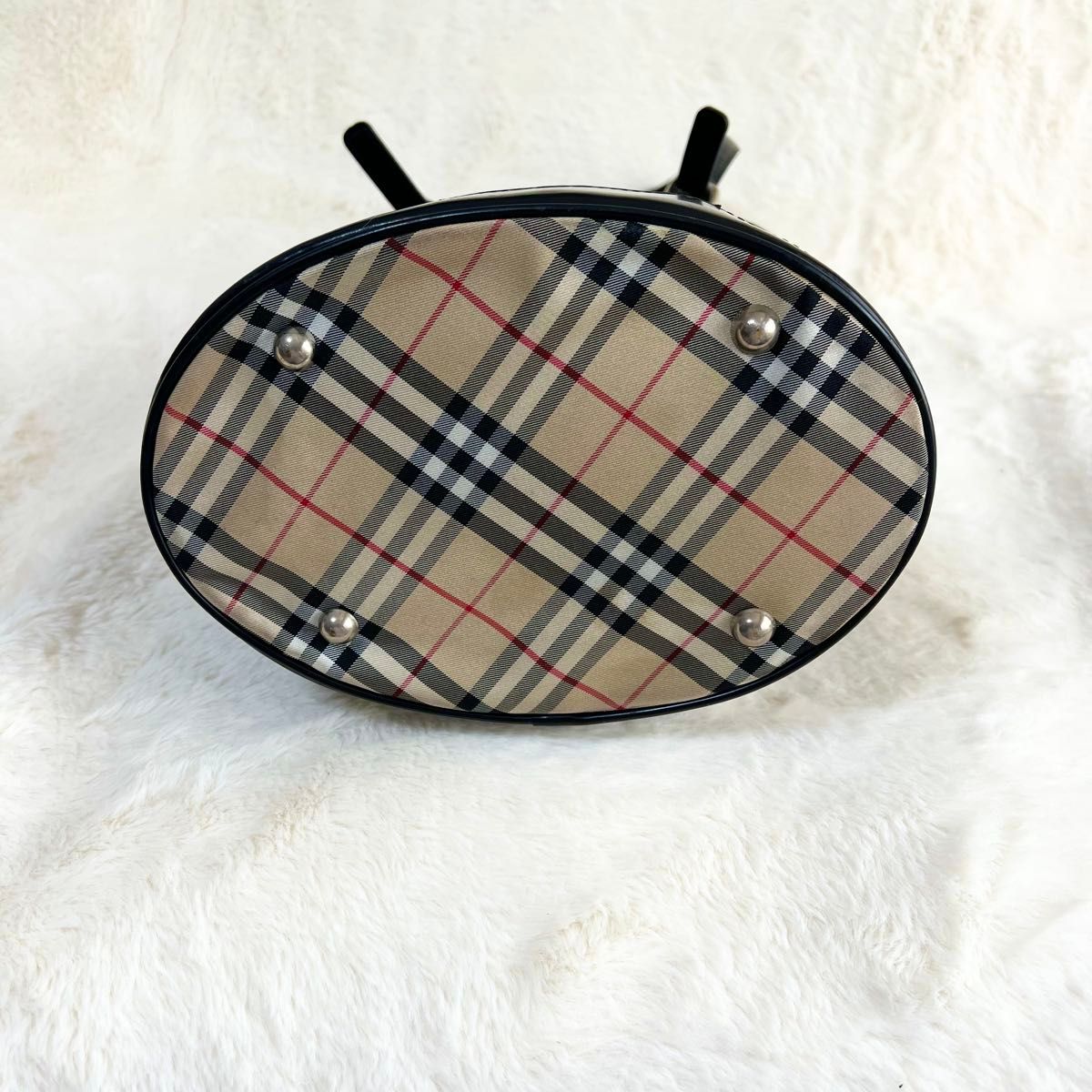 BURBERRY バーバリー ノバチェック バケツ型 バケット トートバッグ