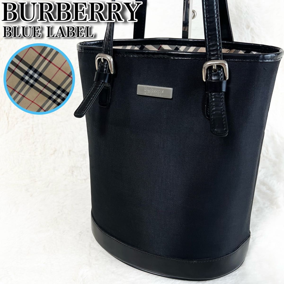 BURBERRY バーバリー ノバチェック バケツ型 バケット トートバッグ