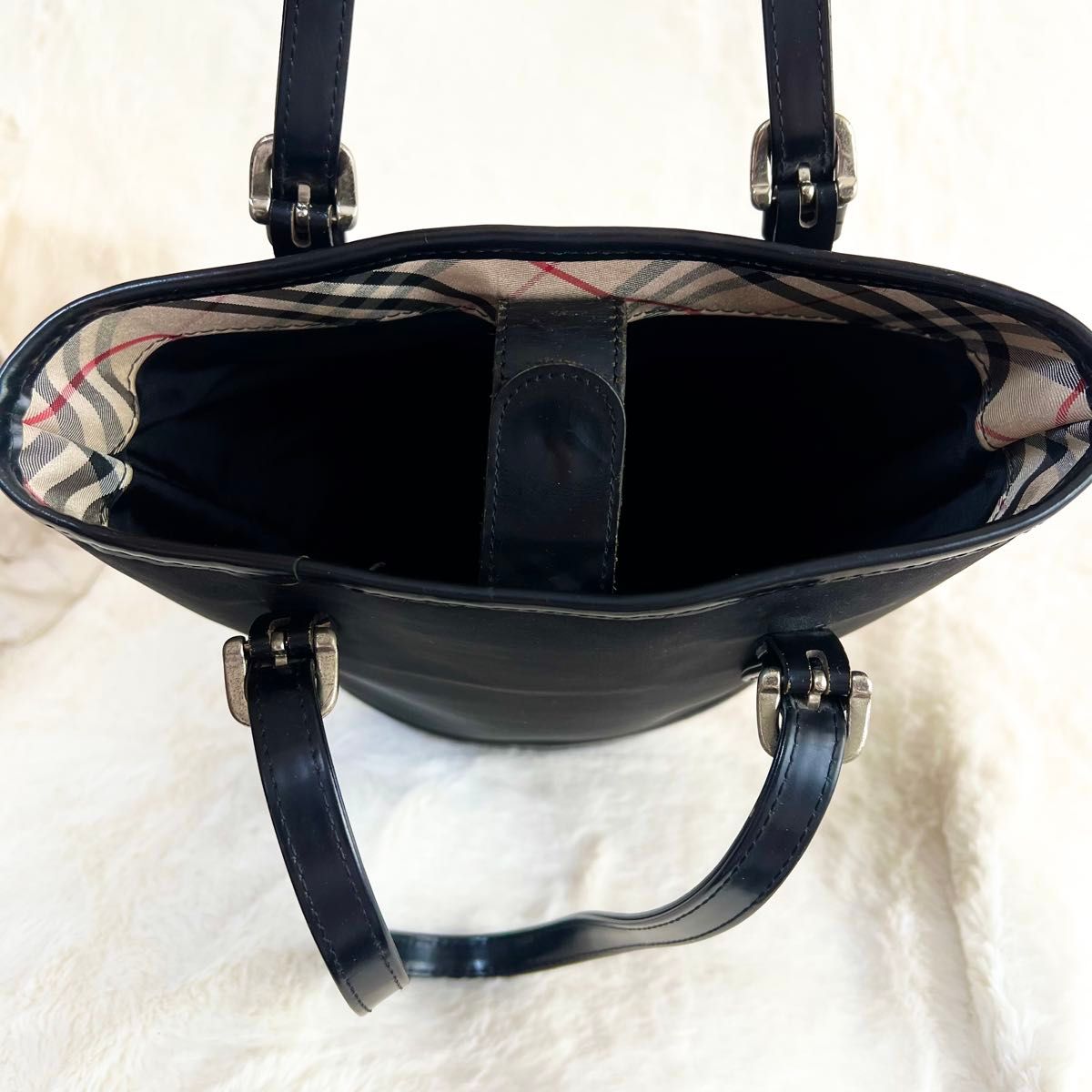 BURBERRY バーバリー ノバチェック バケツ型 バケット トートバッグ