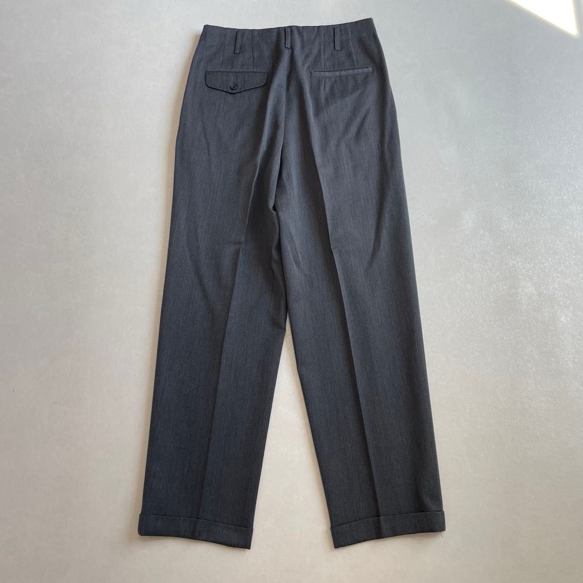 90s ヴィンテージ セットアップ ダブルスーツ グレー 極上ウール