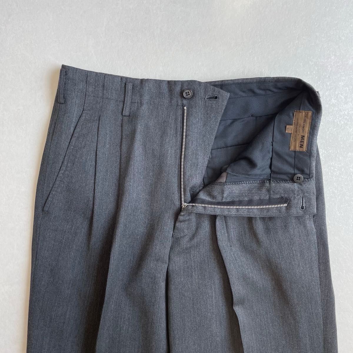 90s ヴィンテージ セットアップ ダブルスーツ グレー 極上ウール