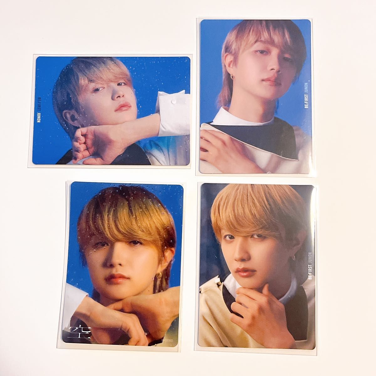 ジュノンBE FIRST 空 クリアステッカーとトレカA B Cセット ビー