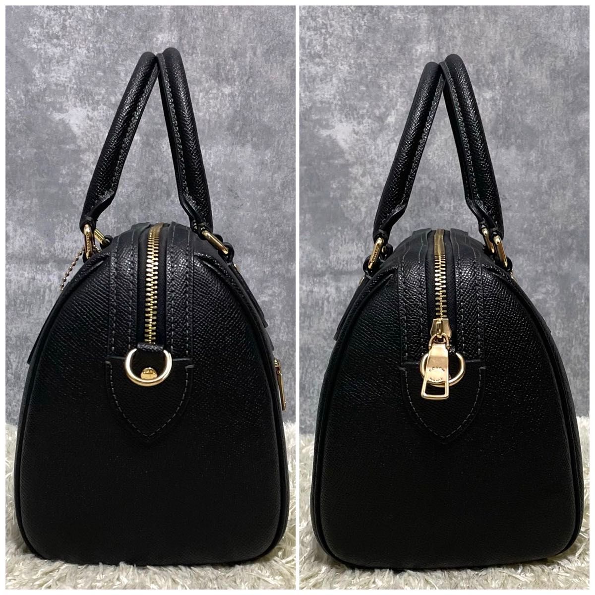 極美品】COACH コーチ ローアン ショルダーバッグ レザー ブラック