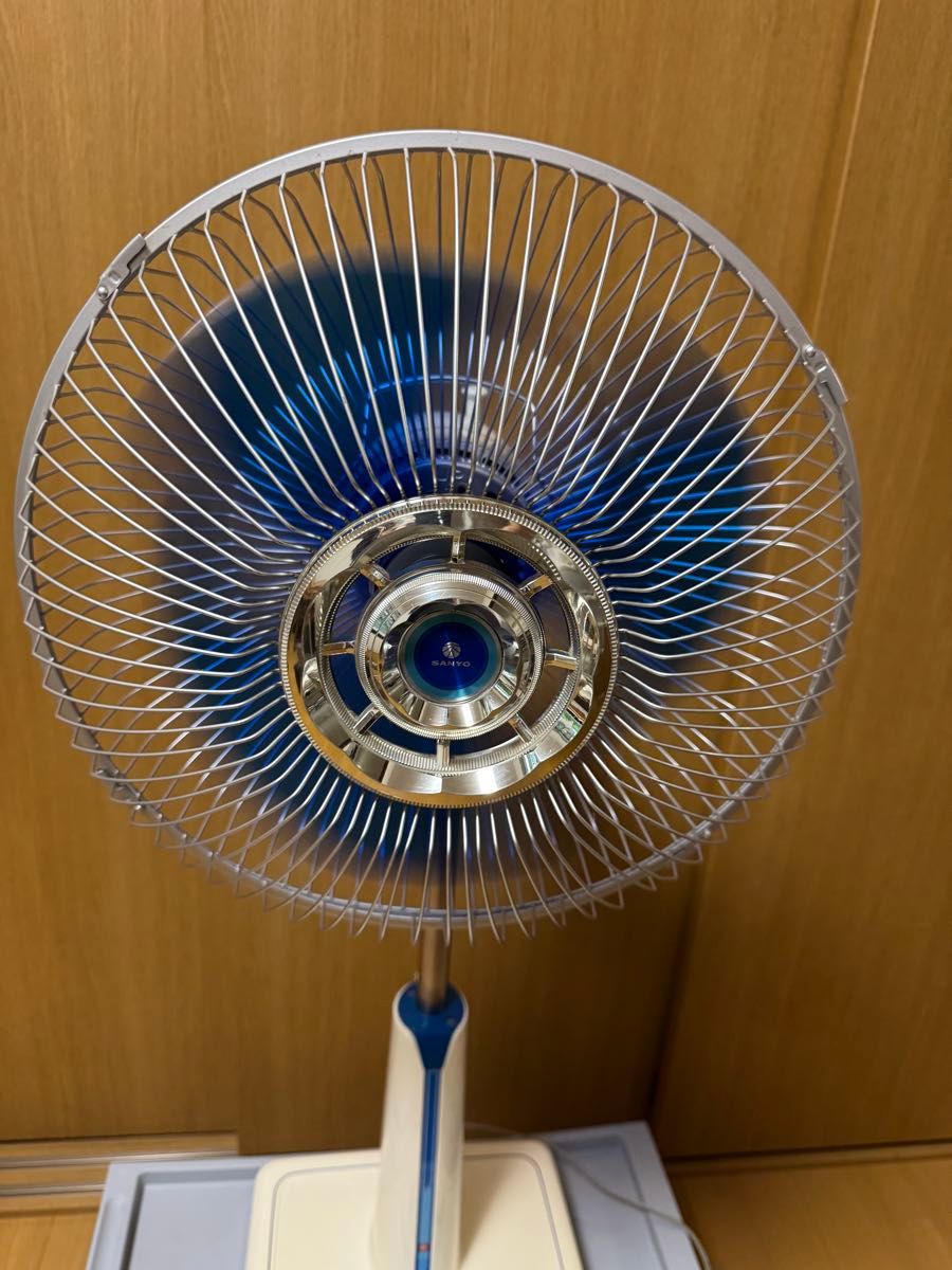 美品 SANYO 扇風機 お座敷扇 EF-A30N 型 レトロ アンティーク ブルー