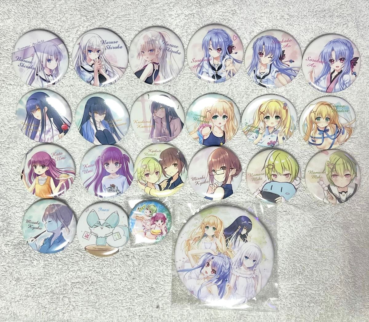 Summer pockets character1 2019 缶バッジ 蒼 Summer Pockets