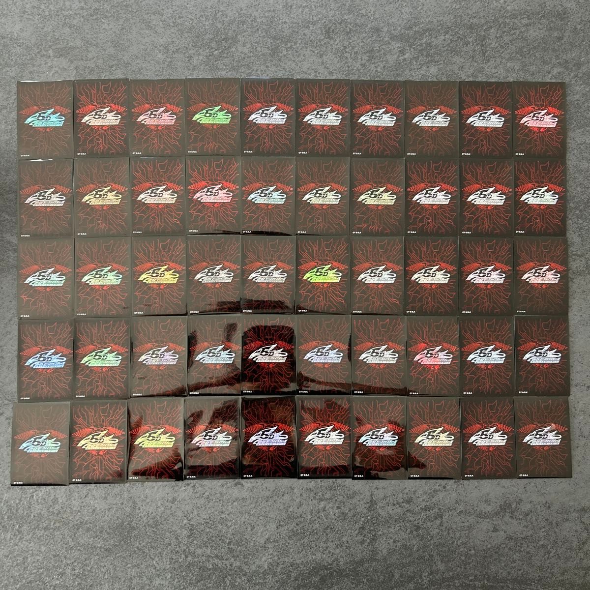 遊戯王 公式スリーブ 竜の紋章 赤 レッド 未開封 50枚入り 遊戯王