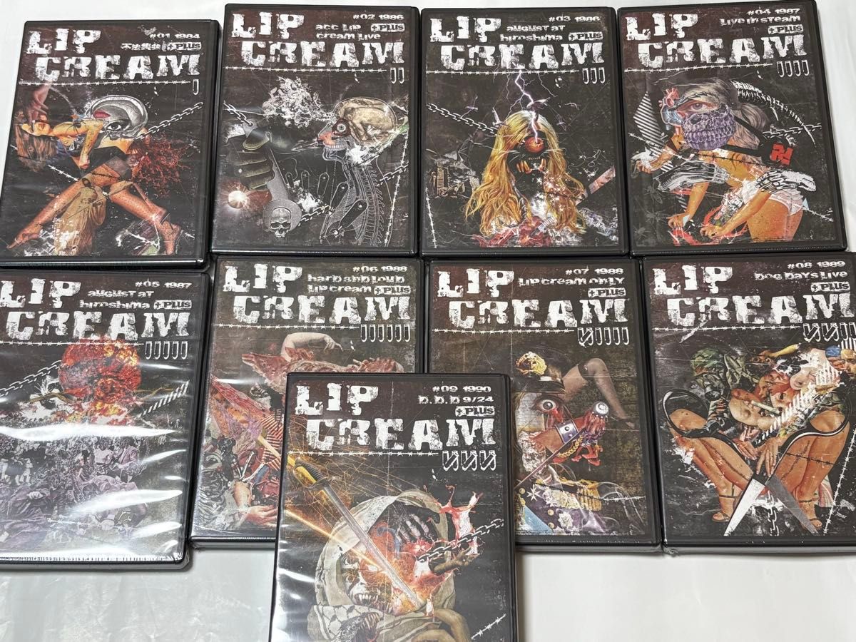 新品 9枚セット LIP CREAM DVD #01〜09 ハードコア hardcore punk
