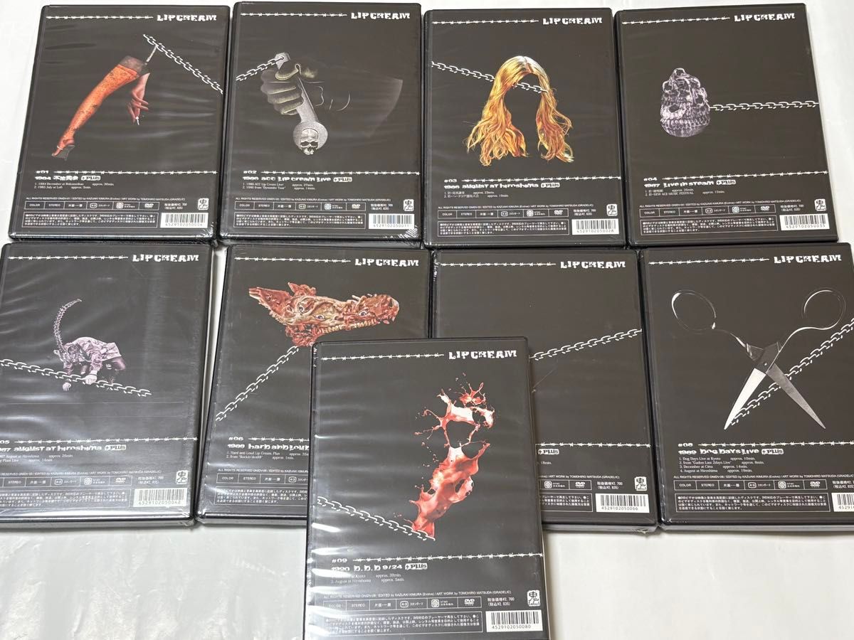 新品 9枚セット LIP CREAM DVD #01〜09 ハードコア hardcore punk