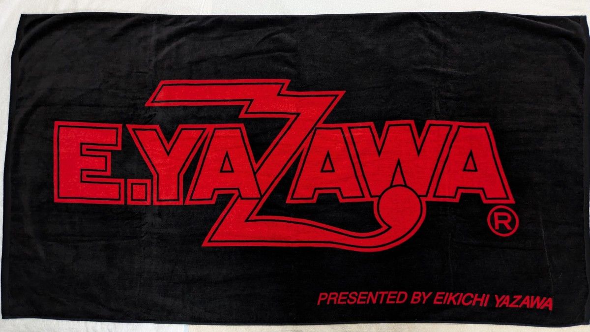 矢沢永吉 スペシャルビーチタオル ( ロゴ ) ブラック / レッド｜Yahoo