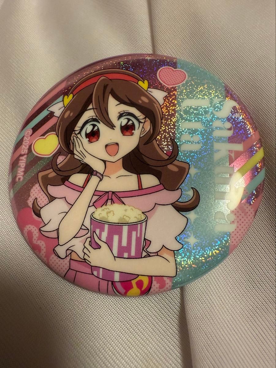 イオンシネマ限定 映画キミとアイドルプリキュア ラメ缶バッジ 咲良