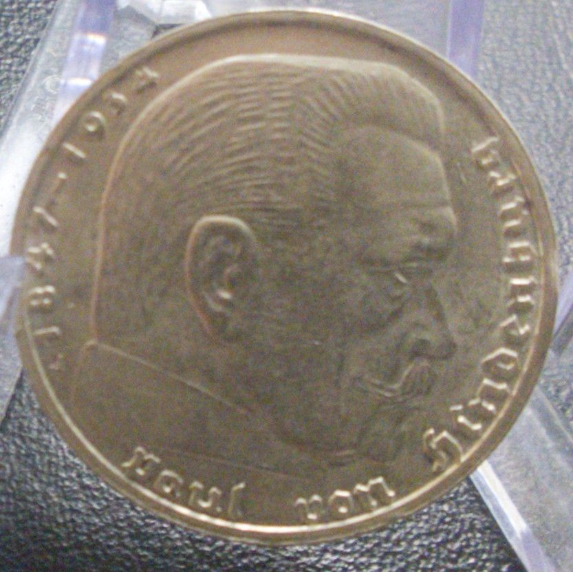 1937年 ドイツ第三帝国銀貨 2ライヒスマルクハーケンクロイツ銀貨