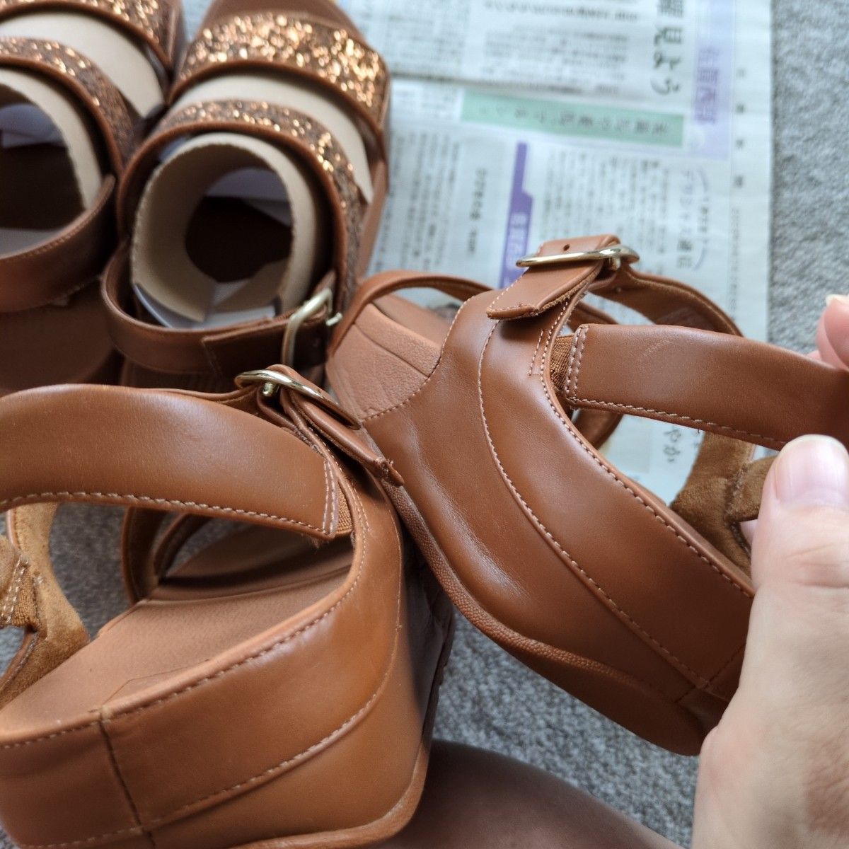 フィットフロップ3点（試着のみ＋中古） バックストラップ us7 fitflop