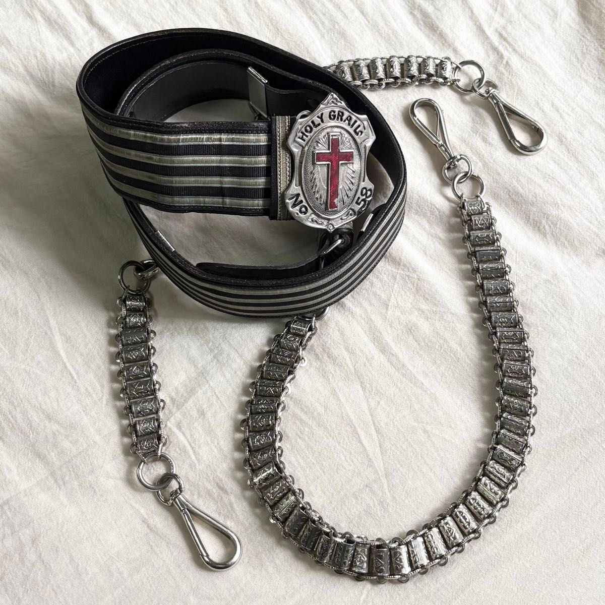 フルセット】1880-1920s フリーメイソン ソードチェーン 当時物