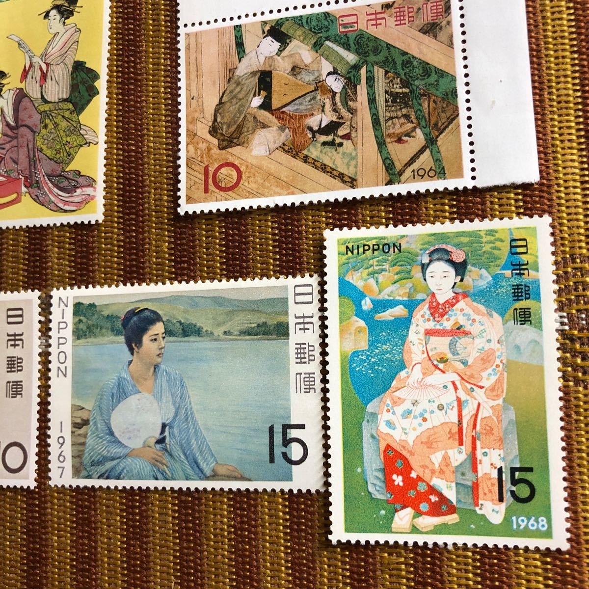 カタログ価40 420円 切手趣味週間初期11種 見返り美人 月に雁 貴重