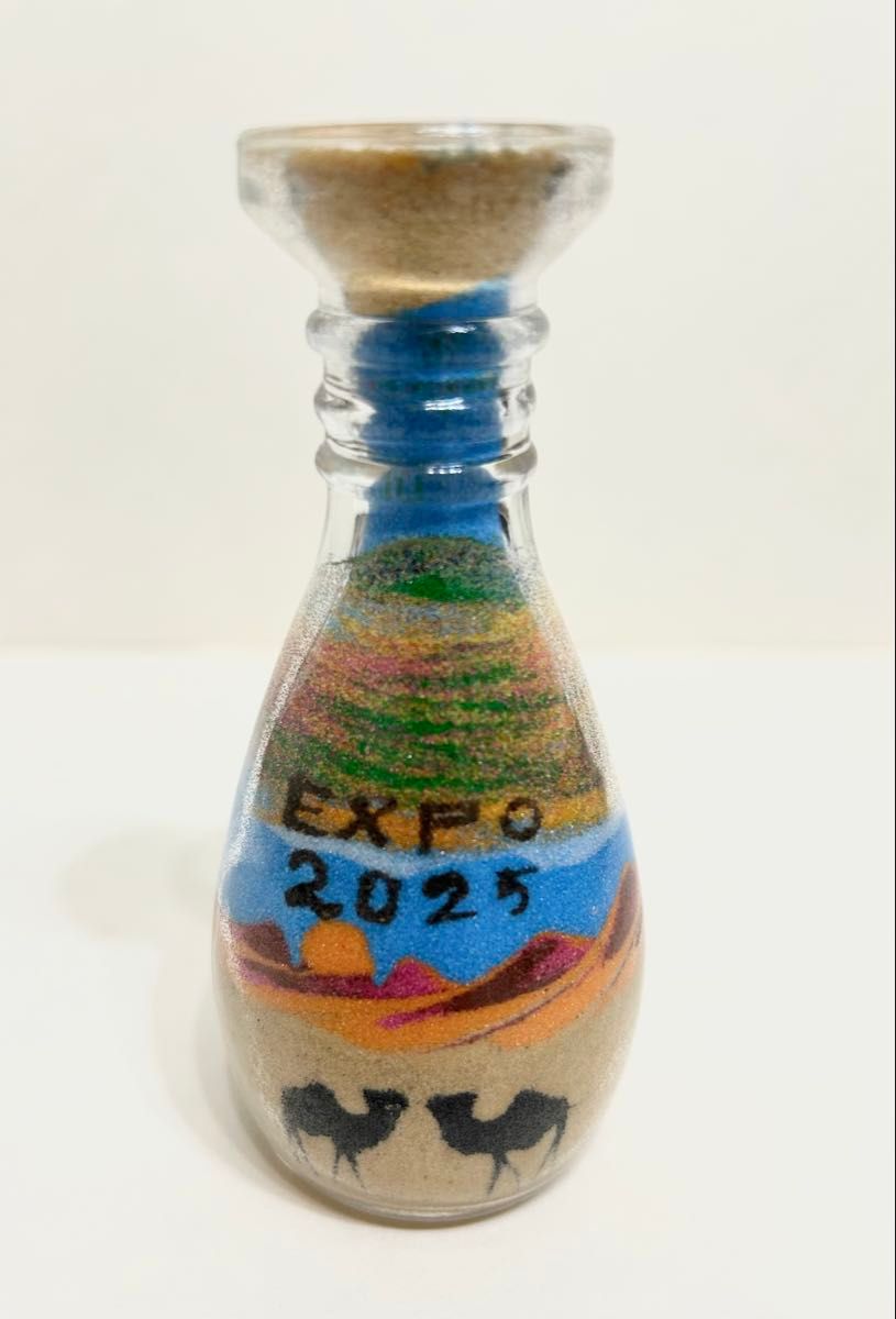 万博 ヨルダン 砂アート サンドアート 大阪関西万博 万博限定文字入り