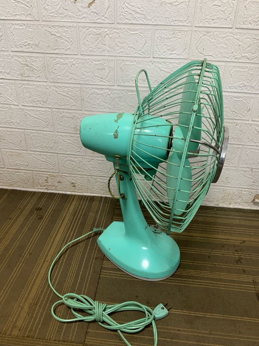 三菱 小型扇風機 レトロ 緑 三菱 小型扇風機 レトロ 緑