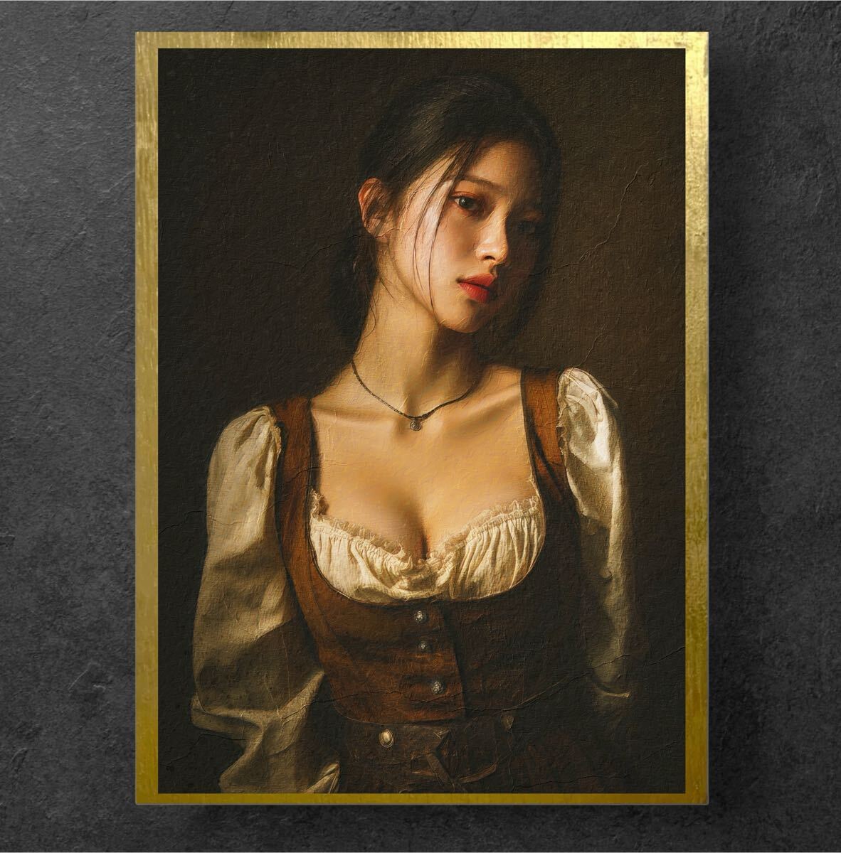 最高傑作・美しい女性の絵画・肖像画・絵画】ミステリアスな女性を