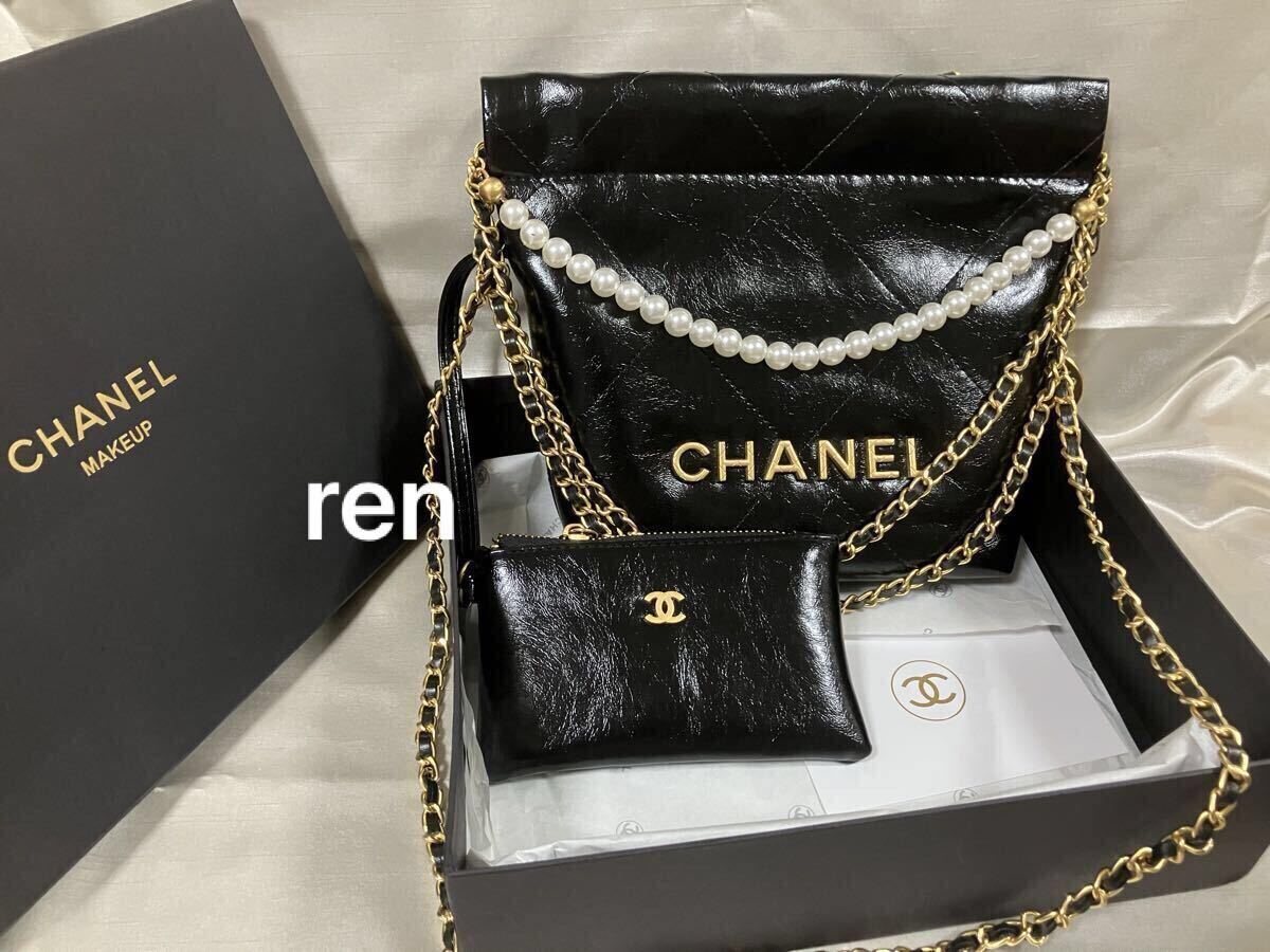 新品 CHANEL シャネル ノベルティ ショルダーバッグ ゴールドチェーン