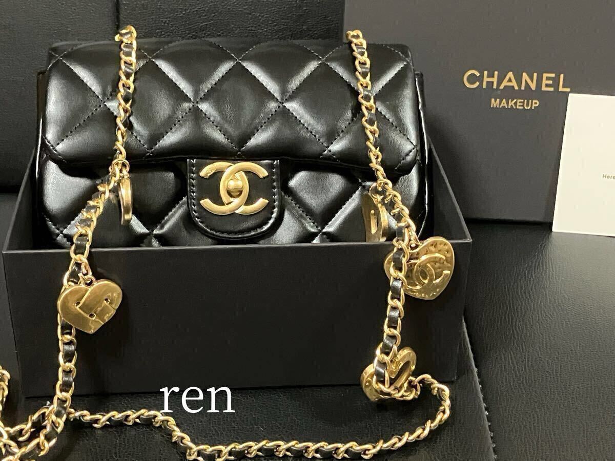 新品 CHANEL シャネル ノベルティ ショルダーバッグ ゴールドチェーン