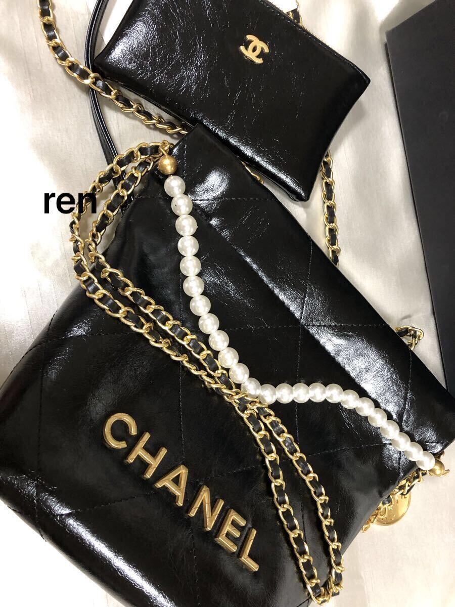 新品 CHANEL シャネル ノベルティ ショルダーバッグ ゴールドチェーン