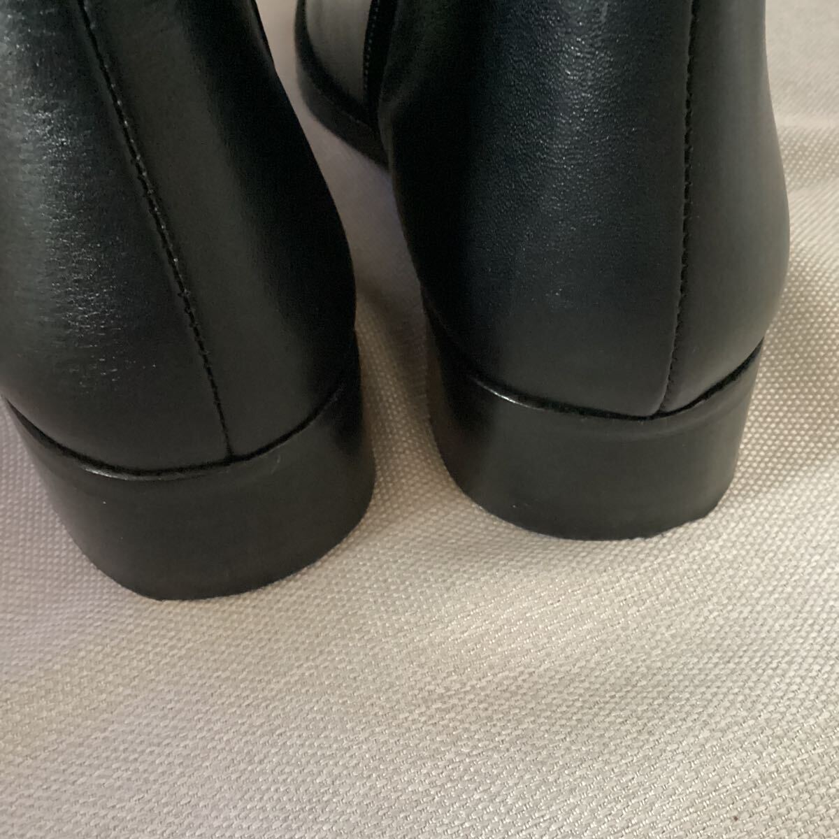 美品 レメ REMME サイドジップ レザーロングブーツ ブラック 黒 革 38