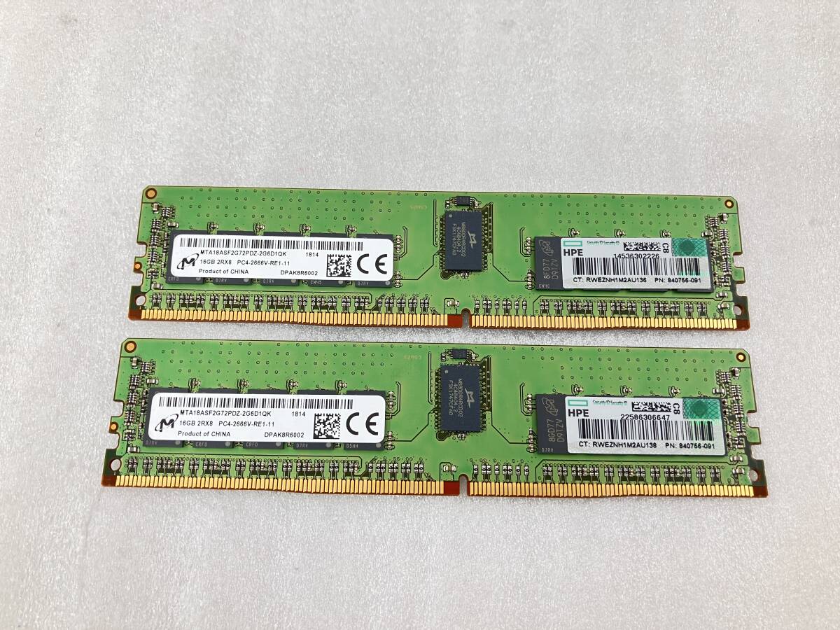Micron DDR4-2666Mhz 32GB×1 デスクトップ用メモリ デスクトップPC用